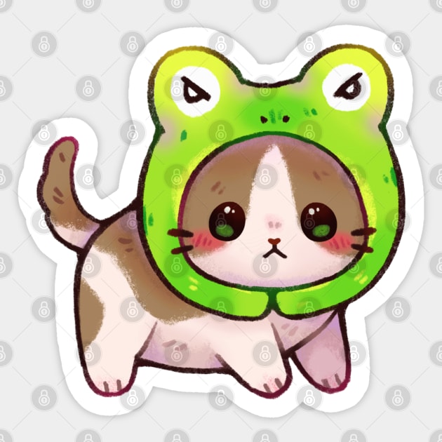 Frog Kitty Sticker by Riacchie Illustrations